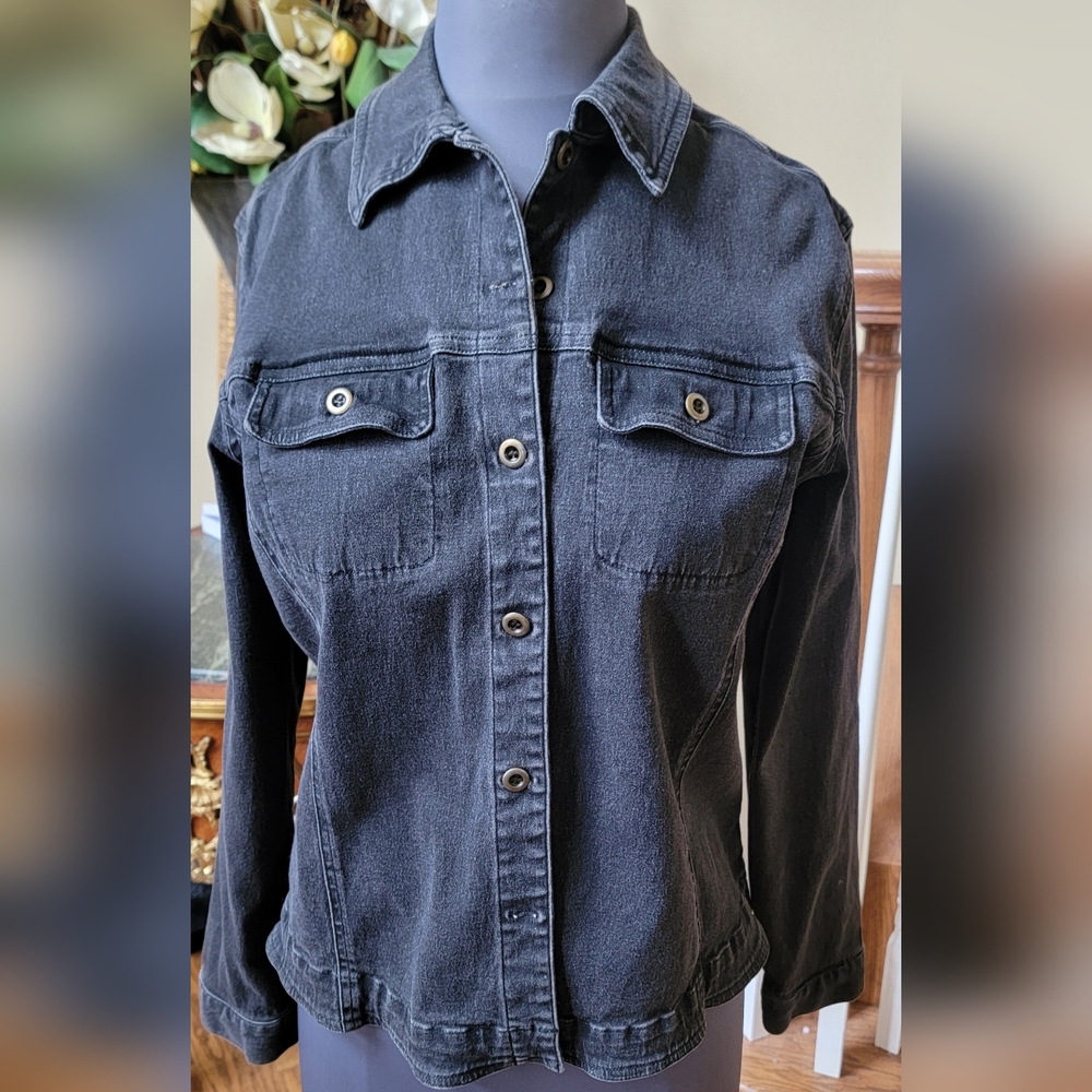 Susan Bristol Women's Black Denim Jacket L